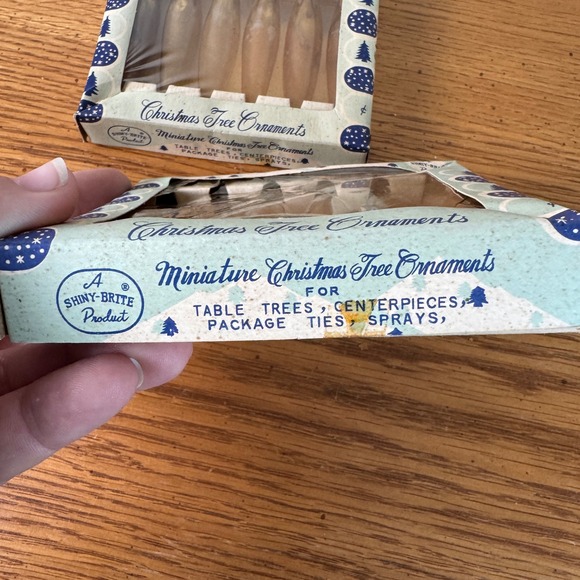 Vintage Glass Christmas Tree Ornaments Amber Teardrop Icicle Set of 12 Japan - Picture 10 of 11